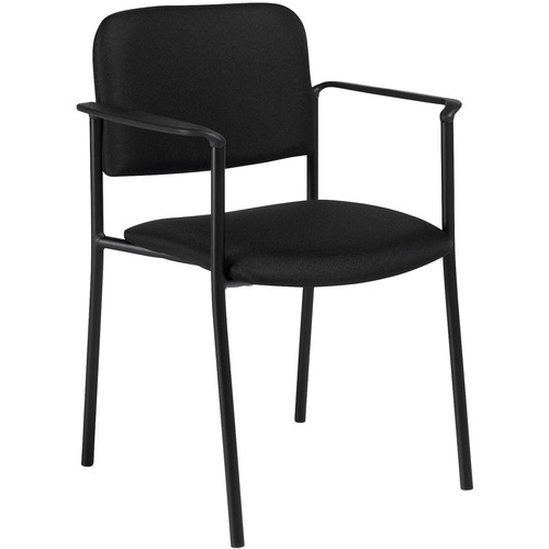 Offices To Go Minto Stacking Chair with Arms Black - Black - Armrest