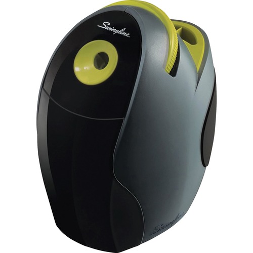 SKILCRAFT Electric Pencil Sharpener - 6 Hole(s) - Carbon Steel - Gray, Green - 1 Each - TAA Compliant