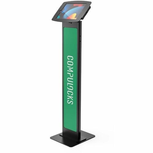 Compulocks Space BrandMe iPad Enclosure Floor Stand - Up to 10.2" Screen Support - Floor - Aluminum - Black