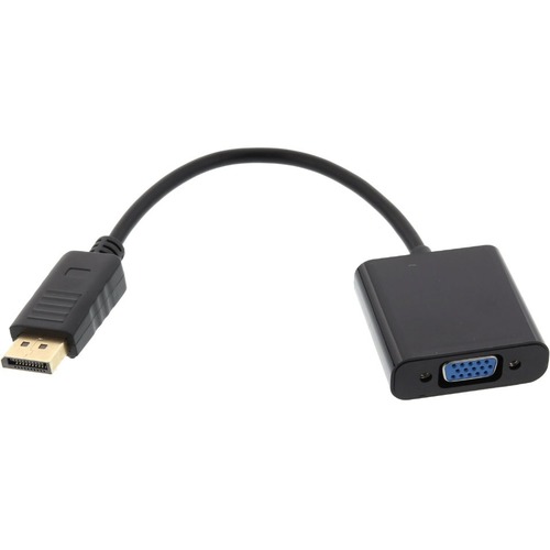 Axiom DisplayPort Male to VGA Female Adapter (Black) - DPMVGAF-AX - DisplayPort/VGA Video Cable for Video Device, Monitor, Projector, Desktop Computer, Notebook - First End: 1 x DisplayPort 1.1a Digital Audio/Video - Male - Second End: 1 x 15-pin HD-15 - 