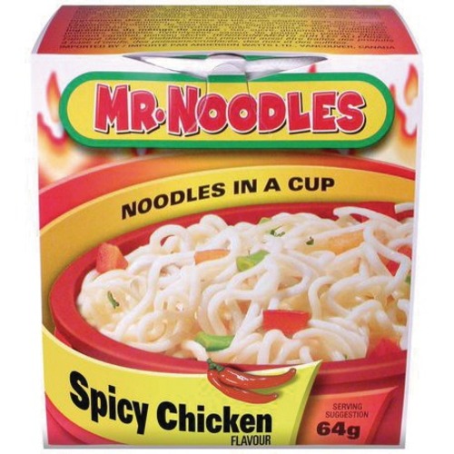 Mr. Noodles Soup - Spicy Chicken - Cup - 64 g - 12 / Case - Snacks - MNS17MN100SPCCHIC1