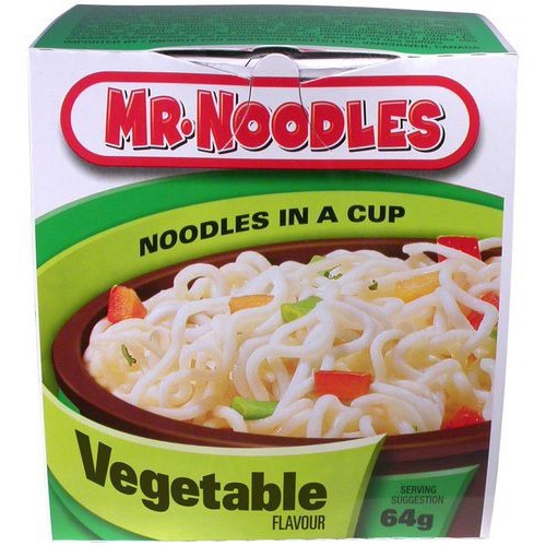 Mr. Noodles Soup - Vegetable - Cup - 64 g - 12 / Case