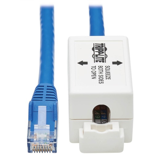 Tripp Lite Cat6 Junction Box Cable Assembly RJ45 Unshielded PoE+ Blue 18in - 1.50 ft Category 6 Network Cable for Network Device, Surveillance Camera, Wallplate, Access Point - First End: 1 x RJ-45 Network - Male - Second End: 1 x 110 Punchdown Block - 1 