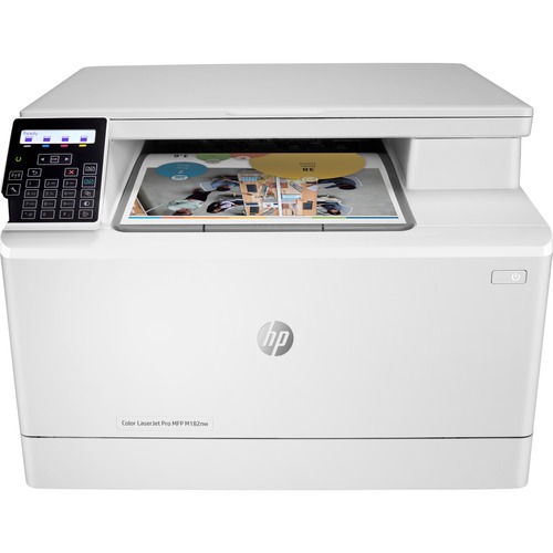 HP LaserJet Pro M182nw Wireless Laser Multifunction Printer - Color - Copier/Printer/Scanner - 17 ppm Mono/17 ppm Color Print - 600 x 600 dpi Print - Manual Duplex Print - Upto 30000 Pages Monthly - 150 sheets Input - Color Scanner - 1200 dpi Optical Scan - Multifunction/All-in-One Machines - HEW805459