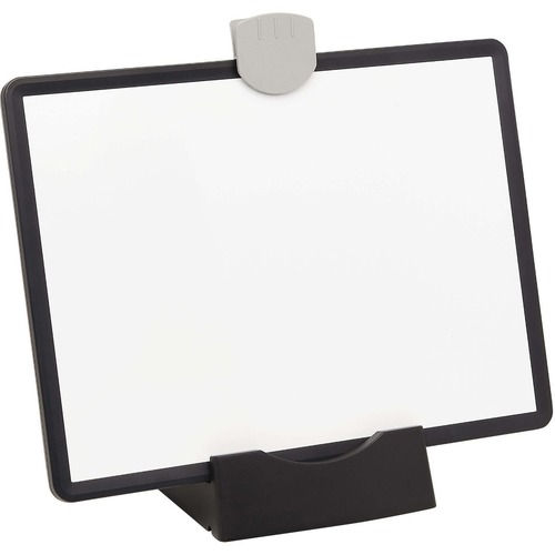 Eaton Tripp Lite Series Magnetic Dry-Erase Whiteboard with Stand - VESA Mount, 3 Markers (Red/Blue/Black), Black Frame - 11.5" (1 ft) Width x 8.5" (0.7 ft) Height - White Surface - Black Frame - Rectangle - Horizontal/Vertical - Desktop, Mount