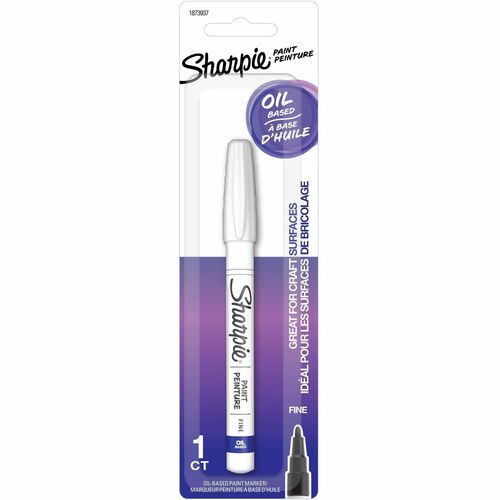 Sharpie Oil Based Paint - Fine Marker Point - Chisel Marker Point Style - White Oil Based Ink - 1 Pack