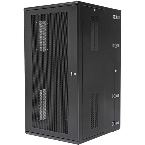 PanZone Wall Mount Cabinet - For Networking - 26U Rack Height x 19" Rack Width - Wall Mountable Enclosed Cabinet - Black - Steel - 350.09 lb Maximum Weight Capacity