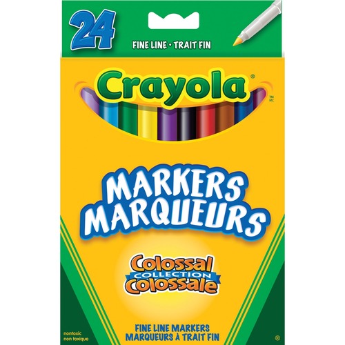 Crayola Markers - Fine Line Tip - 24 Assorted Colours