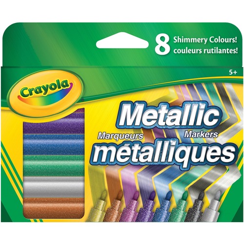 Crayola Metallic Markers - 8 Colours - Art Markers - CYO588167