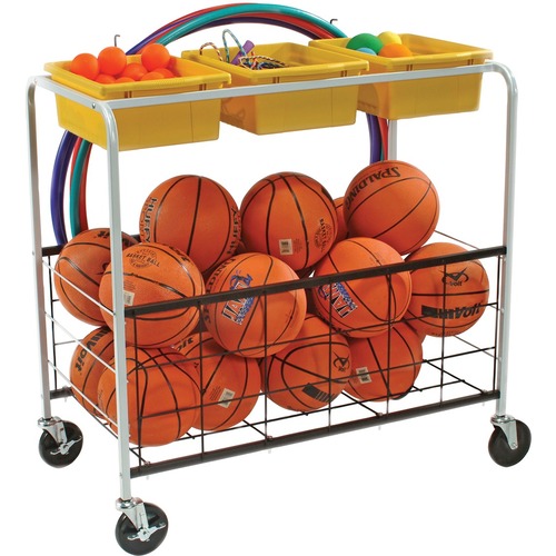 Copernicus Phys Ed Cart - 4 Casters - 5" (127 mm) Caster Size - Metal - x 41" Width x 23.3" Depth x 44" Height - 1 Each