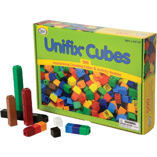 Didax Unifix Cubes - Skill Learning: Patterning, Operation, Fraction, Exploration, Mathematics, Number - 4 Year & Up - Red, Light Blue, Yellow, Green, Orange, Brown, Black, White, Dark Blue, Maroon