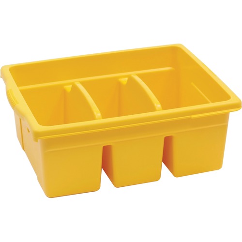 Copernicus Large Divided Tub - 6" Height x 12.5" Width15.8" Length - Yellow - 1 Each - Storage Boxes & Containers - CPNCC4069Y
