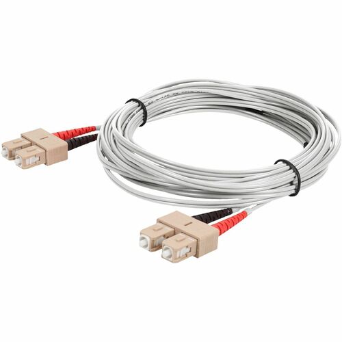 AddOn 2m SC (Male) to SC (Male) Gray OM1 Duplex Fiber OFNR (Riser-Rated) Patch Cable - 6.56 ft Fiber Optic Network Cable for Network Device, Transceiver - First End: 2 x SC Network - Male - Second End: 2 x SC Network - Male - 100 Gbit/s - Patch Cable - 62