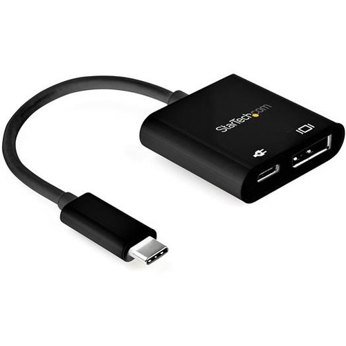 StarTech.com USB C to DisplayPort Adapter with 60W Power Delivery Pass-Through - 8K/4K USB Type-C to DP 1.4 Video Converter w/ Charging - USB-C to DisplayPort 1.4 video adapter converter 8K 60Hz/4K 120Hz/1080p; HDR/HBR3/DSC/HDCP 2.2/1.4 - 60W Power Delive