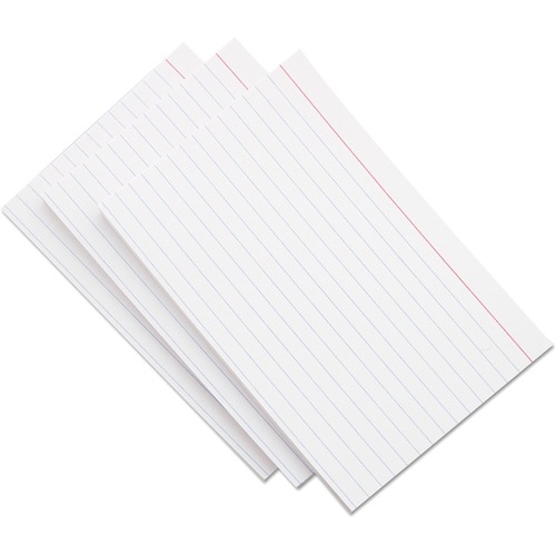 Universal Ruled Index Cards, 4 x 6, White, 500/Pack - 4" Width x 6" LengthRecycled - Ruled - 500 / Pack