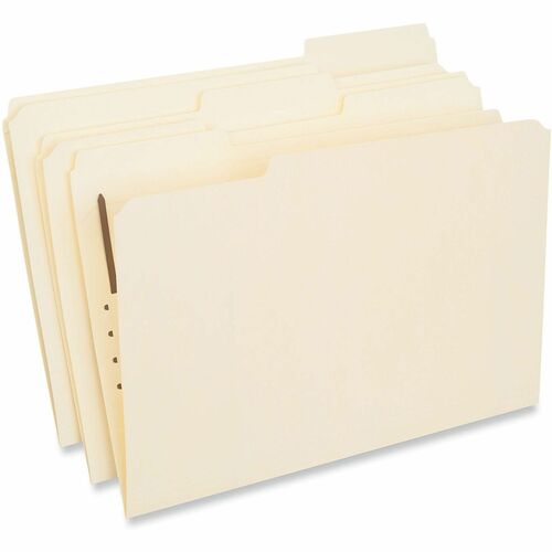 Universal 1/3 Tab Cut Legal Classification Folder - 8 1/2" x 14" - 3/4" Expansion - 1 Fastener(s) - 2" Fastener Capacity - Top Tab Location - Assorted Tab Position - Manila - 50 Box