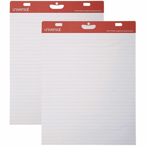 Universal Easel Pad - 1 Subject(s) - 50 Sheets - Tape Bound - 15 lb Basis Weight - 34" Height x 27" Width - White Paper - Cardboard Cover - 2 / Carton