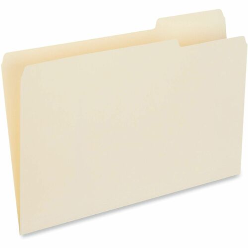 Universal 1/3 Tab Cut Legal Top Tab File Folder - 8 1/2" x 14" - 3/4" Expansion - Right Tab Position - 11 pt. - Manila - 100 Box