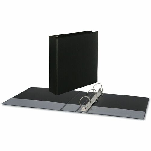 Universal Slant D-Ring View Binder, 3 Rings, 2" Capacity, 11 x 8.5, Black - 2" Binder Capacity - Letter - 8 1/2" x 11" Sheet Size - 500 Sheet Capacity - 3 Ring(s) - Fastener(s): Ring - Pocket(s): 2, Inside Front & Back - Polypropylene - Black - Non-stick 