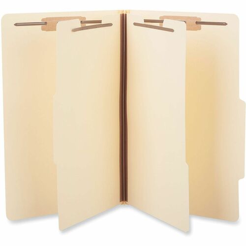 Universal 2/5 Tab Cut Legal Classification Folder - 8 1/2" x 14" - 2" Expansion - 6 Fastener(s) - 2" Fastener Capacity - Top Tab Location - Right of Center Tab Position - 2 Divider(s) - Manila - 15 Box