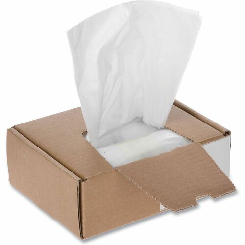 Universal Shredder Bag - 16 gal - 28" Height x 13" Width x 13" Depth - High-density Polyethylene (HDPE) Resin - Clear - 100 / Box