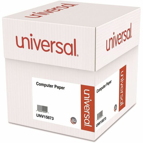 Universal Continuous Paper - 92 Brightness - 15 lb Basis Weight - White, Canary, Pink - 1200 Sheets - 1200 / Carton