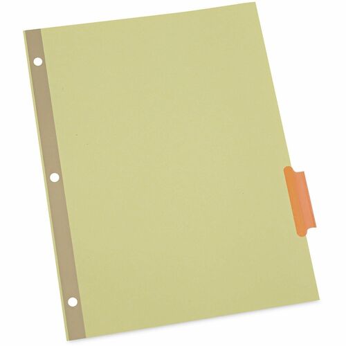 Universal Index Divider - 5 Side Tab(s) - Letter - 8.50" Width x 11" Length - 3 Hole Punched - Buff Paper Divider - Assorted Plastic Tab(s) - Recycled - Customizable, Double-sided, Gold Reinforced Binding Edge - 24 Set