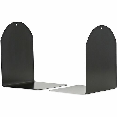 Universal Magnetic Bookends, Magnetic Base, 6 x 5 x 7, Metal, Black, Pair - 7" Height x 6" Width x 5" Depth - Magnetic - Black - Metal - 1 Pair