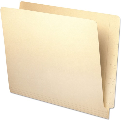 Universal Straight Tab Cut Letter End Tab File Folder - 8 1/2" x 11" - 3/4" Expansion - 11 pt. - Manila - 100 Box