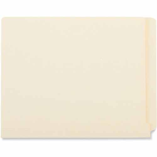 Universal Straight Tab Cut Letter End Tab File Folder - 8 1/2" x 11" - 3/4" Expansion - 11 pt. - Manila - 100 Box