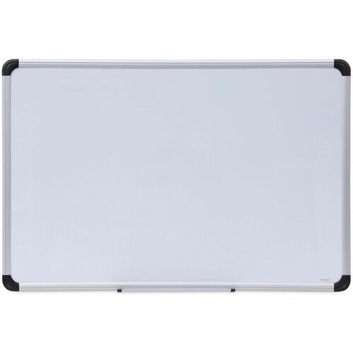 Universal Dry Erase Board - 36" (3 ft) Width x 24" (2 ft) Height - White Steel Surface - Satin Aluminum Frame - Magnetic - 1 Each