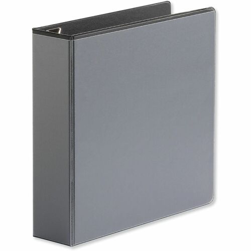 Universal Deluxe Easy-to-Open D-Ring View Binder, 3 Rings, 2" Capacity, 11 x 8.5, Black - 2" Binder Capacity - Letter - 8 1/2" x 11" Sheet Size - 565 Sheet Capacity - 3 Ring(s) - Fastener(s): Ring - Pocket(s): 2, Inside Front & Back - Polypropylene - Blac