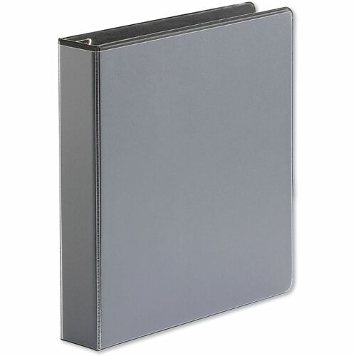 Universal Deluxe Easy-to-Open D-Ring View Binder, 3 Rings, 1.5" Capacity, 11 x 8.5, Black - 1 1/2" Binder Capacity - Letter - 8 1/2" x 11" Sheet Size - 400 Sheet Capacity - 3 Ring(s) - Fastener(s): Ring - Pocket(s): 2, Inside Front & Back - Polypropylene 