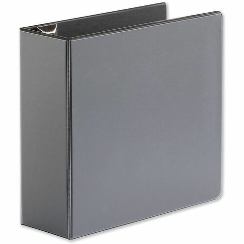 Universal Deluxe Easy-to-Open D-Ring View Binder, 3 Rings, 4" Capacity, 11 x 8.5, Black - 4" Binder Capacity - Letter - 8 1/2" x 11" Sheet Size - 880 Sheet Capacity - 3 Ring(s) - Fastener(s): Ring - Pocket(s): 2, Inside Front & Back - Polypropylene - Blac