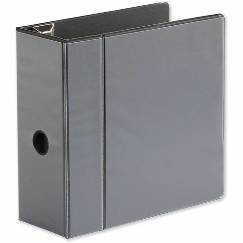 Universal Deluxe Easy-to-Open D-Ring View Binder, 3 Rings, 5" Capacity, 11 x 8.5, Black - 5" Binder Capacity - Letter - 8 1/2" x 11" Sheet Size - 1050 Sheet Capacity - 3 Ring(s) - Fastener(s): Ring - Pocket(s): 2, Inside Front & Back - Polypropylene - Bla