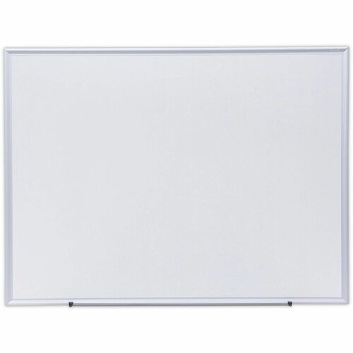 Universal Deluxe Melamine Dry Erase Board, 48" x 36" , White Surface, Satin Aluminum Frame - 48" (4 ft) Width x 36" (3 ft) Height - White Melamine Surface - Satin Aluminum Frame - 1 Each