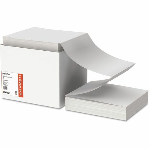 Universal Continuous Paper - 92 Brightness - 20 lb Basis Weight - White - 2400 Sheets - 2400 / Carton