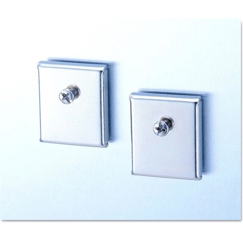 Universal Hanger - 1.3" Height x 1.3" Width - Magnetic - for Accessories - Steel - Silver - 2 / Pack