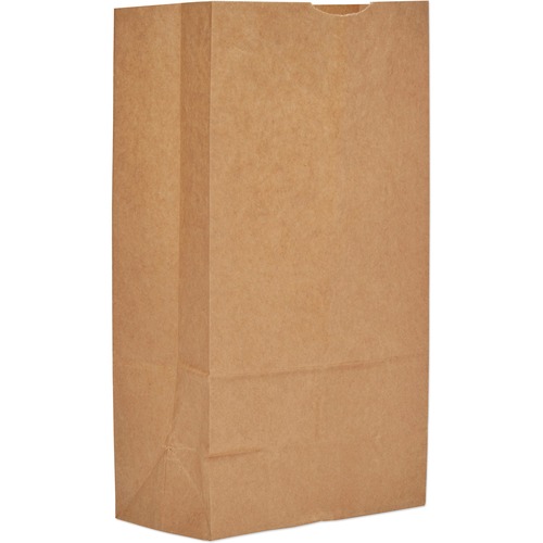 General Grocery Paper Bags, 12#, 7.06"w x 4.5"d x 13.75"h, Kraft, 500 Bags - 13.75" Length x 7.06" Width x 4.50" Depth - Kraft - Paper - Grocery - Recycled - 500 Bag