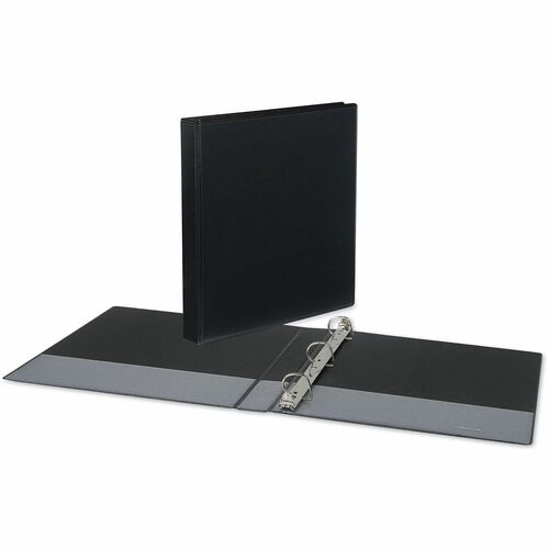 Universal Slant D-Ring View Binder, 3 Rings, 1" Capacity, 11 x 8.5, Black - 1" Binder Capacity - Letter - 8 1/2" x 11" Sheet Size - 220 Sheet Capacity - 3 Ring(s) - Fastener(s): Ring - Pocket(s): 2, Inside Front & Back - Polypropylene - Black - Non-stick 