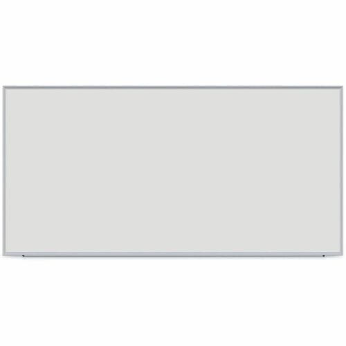 Universal Dry Erase Board - 96" (8 ft) Width x 48" (4 ft) Height - White Melamine Surface - Anodized Aluminum Frame - 1 Each