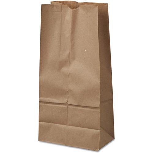 General Shopping Bag - 40 lb Capacity - 16" Length x 7.75" Width x 4.81" Depth - Kraft - Paper - Grocery - Recycled - 500 Bag