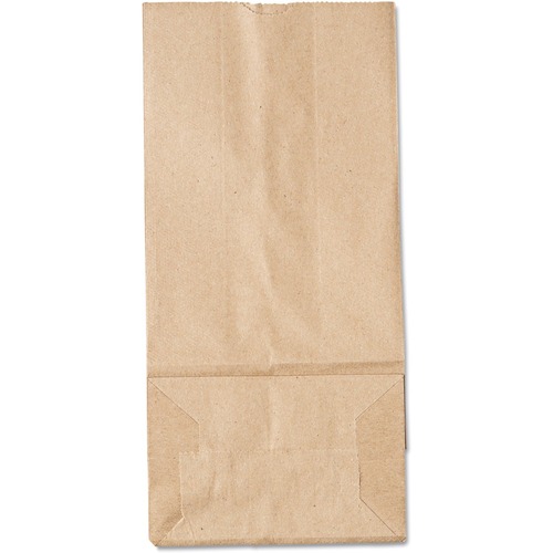 General Shopping Bag - 35 lb Capacity - 10.94" Length x 5.25" Width x 3.44" Depth - Kraft - Paper - Grocery - Recycled - 500 Bag