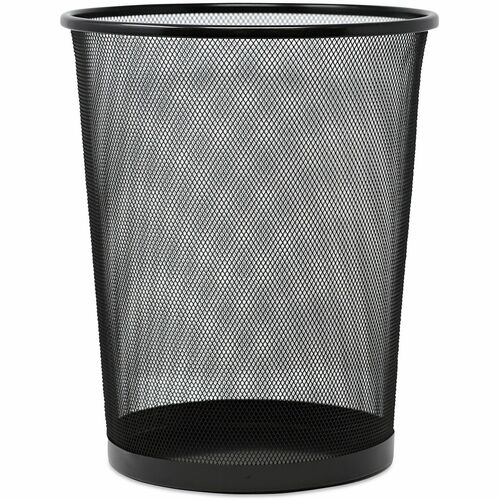 Universal Wastebasket - 4.50 gal Capacity - Round - 11.75" Opening Diameter - 14.1" Height x 11.8" Diameter - Steel Mesh - Black