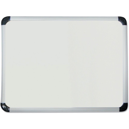 Universal Dry Erase Board - 48" (4 ft) Width x 36" (3 ft) Height - White Porcelain Surface - Silver Aluminum, Black Frame - Magnetic - 1 Each