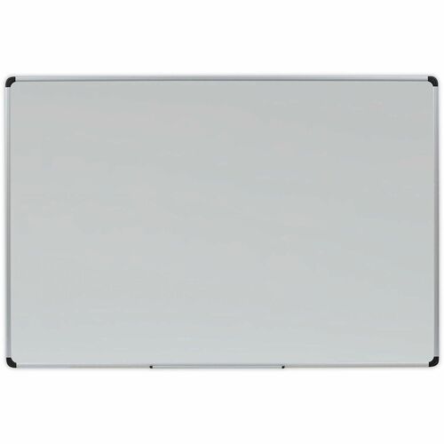 Universal Dry Erase Board - 72" (6 ft) Width x 48" (4 ft) Height - White Porcelain Surface - Silver Aluminum, Black Frame - Magnetic - 1 Each