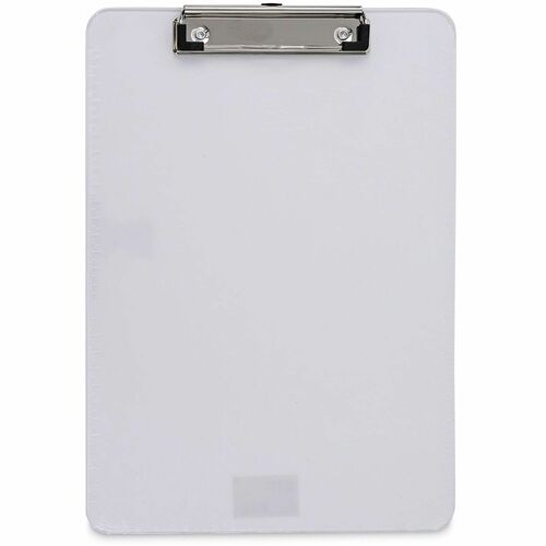 Universal Clipboard - 0.50" Clip Capacity - Storage for Paper - Plastic - Clear - 1 Each