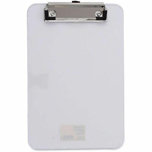 Universal Clipboard - 0.50" Clip Capacity - Storage for Paper - Plastic - Clear - 1 Each