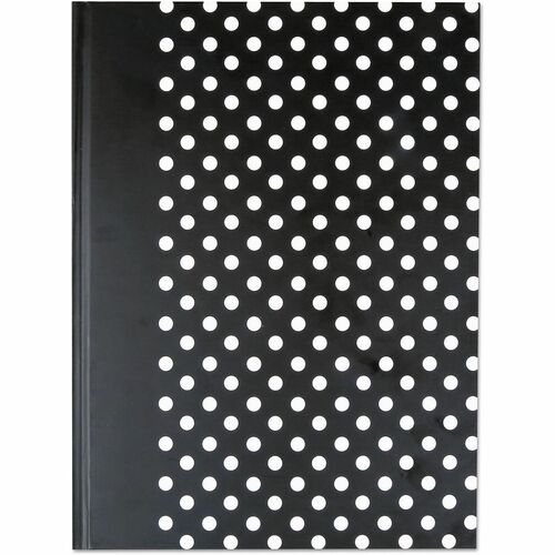 Universal Notebook - 1 Subject(s) - 150 Sheets - Sewn - Wide Ruled, Legal Ruled Front Ruling - 47 lb Basis Weight - 10.50" Height x 7.9" Width - White Paper - Black White Dots Paper Cover