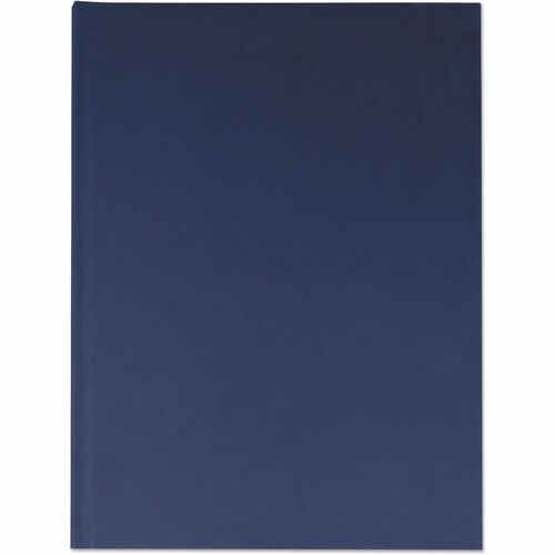 Universal Notebook - 1 Subject(s) - 150 Sheets - Sewn - Wide Ruled, Legal Ruled Front Ruling - 47 lb Basis Weight - 10.50" Height x 7.9" Width - White Paper - Dark Blue Linen Paper Cover